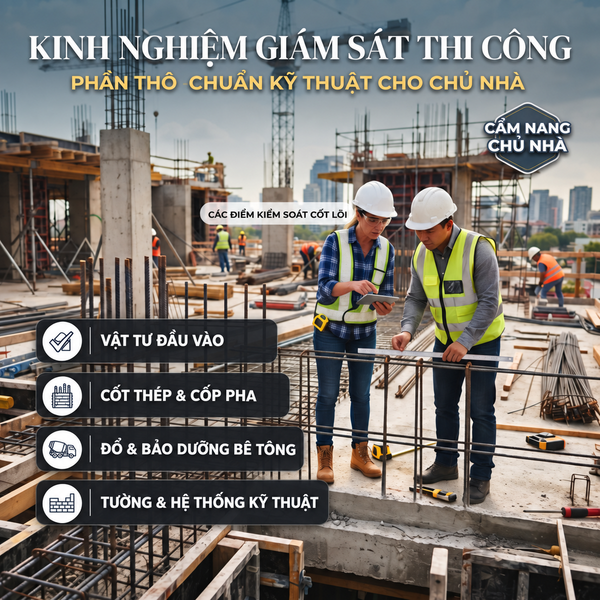 Kinh Nghiệm Giám Sát Thi Công Phần Thô Chuẩn Kỹ Thuật Cho Chủ Nhà