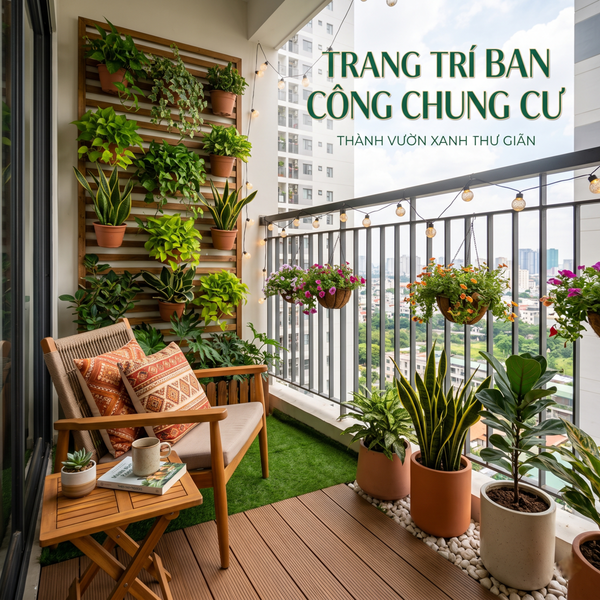 Cách Trang Trí Ban Công Chung Cư Thành Vườn Xanh Thư Giãn