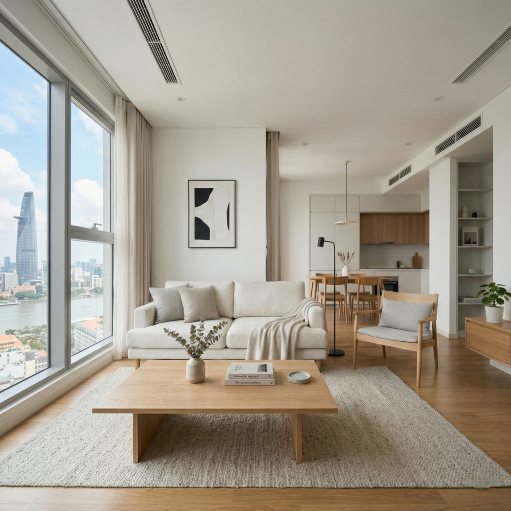 Mẫu thi công nội thất chung cư phong cách tối giản (Minimalism) vạn người mê