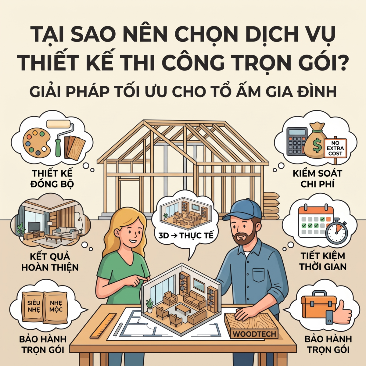 Tại sao nên chọn dịch vụ thiết kế thi công trọn gói?