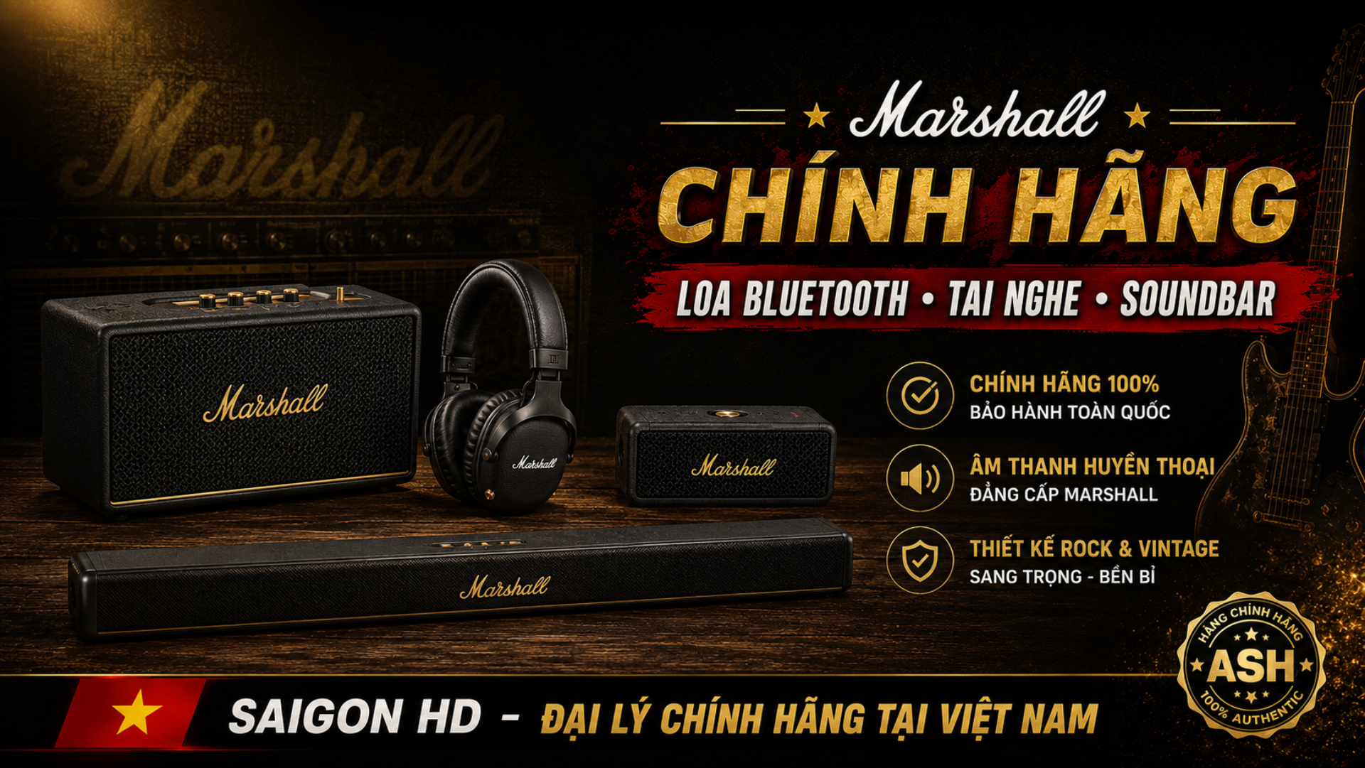 Mua tai nghe, loa Bluetooth và SoundBar Marshall chính hãng ở đâu uy tín tại Việt Nam?