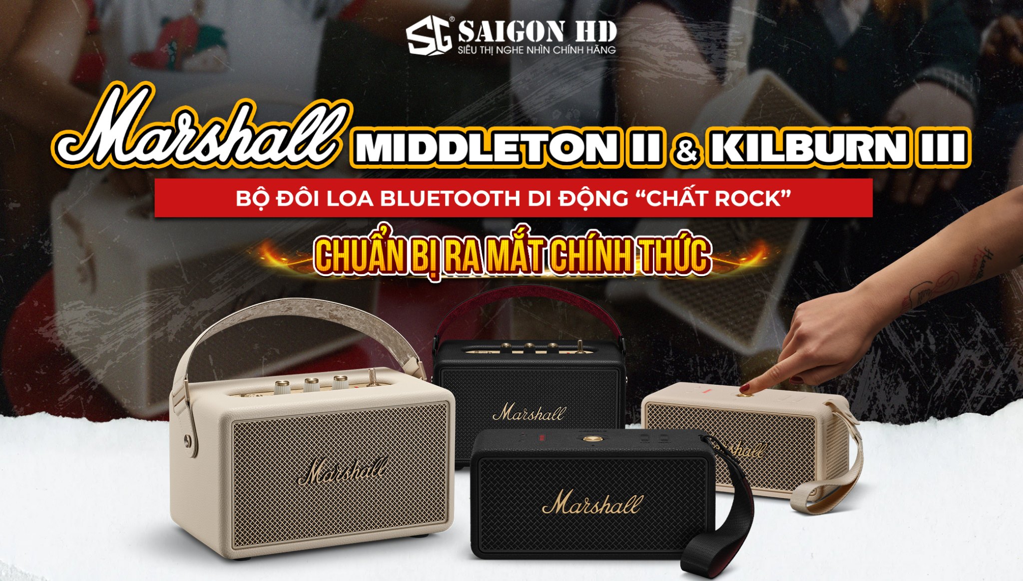 Marshall Middleton II & Kilburn III: Bộ đôi loa Bluetooth di động “Chất Rock” ra mắt chính thức