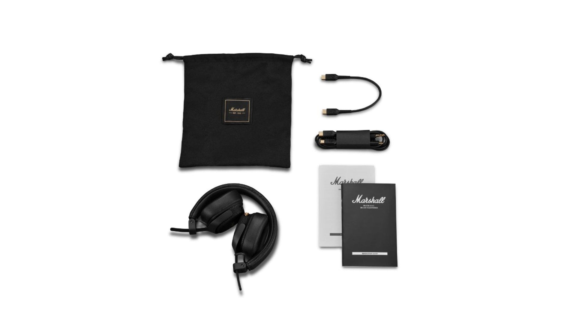 Phụ kiện đi kèm theo tai nghe Bluetooth chống ồn chụp tai Marshall Milton A.N.C