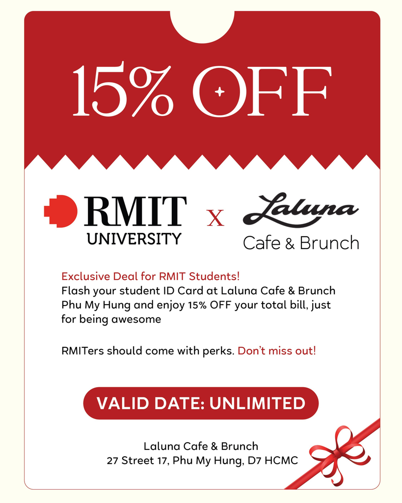 CHƯƠNG TRÌNH GIẢM 15% CHO SINH VIÊN RMIT