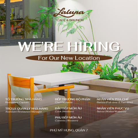 LALUNA CAFE & BRUNCH | WE’RE HIRING FOR OUR NEW LOCATION