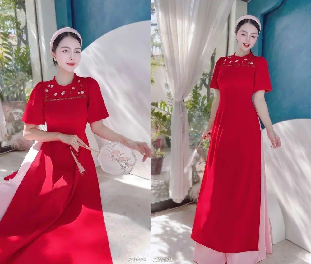 Áo Dài Đỏ Mặc Với Quần Màu Gì Đẹp Và Sang Trọng?