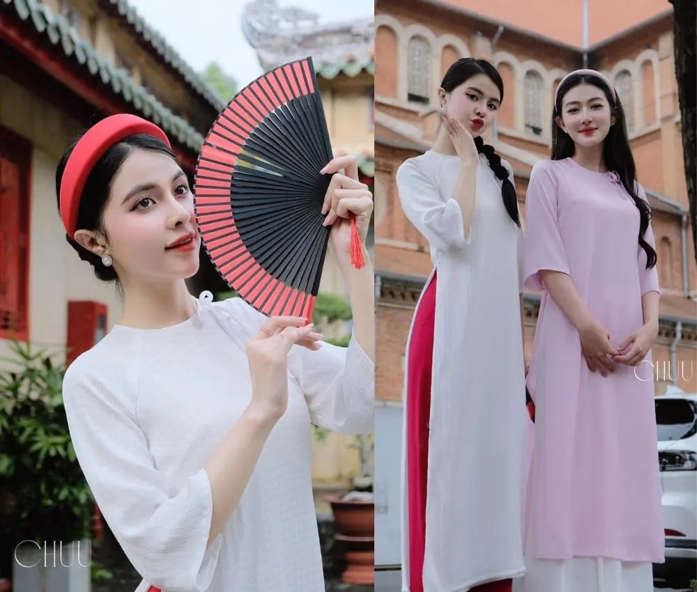 Những Mẫu Áo Dài Suông Đẹp Trẻ Trung Tại CHUU