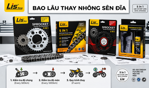 Không cần ra tiệm, tự kiểm tra nhông sên dĩa chuẩn chuyên gia qua 4 bước sau