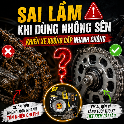 Những Sai Lầm Khi Sử Dụng Nhông Sên Đĩa Khiến Xe Nhanh Xuống Cấp