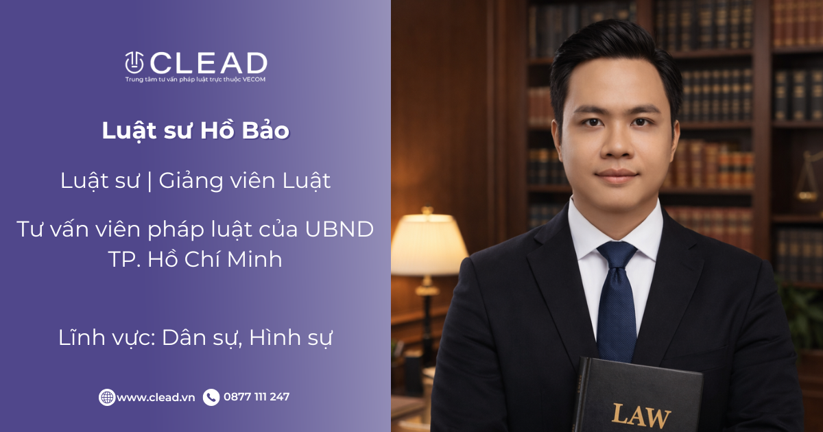 Luật Sư Hồ Bảo - Tư Vấn Viên Pháp Luật UBND TP. Hồ Chí Minh