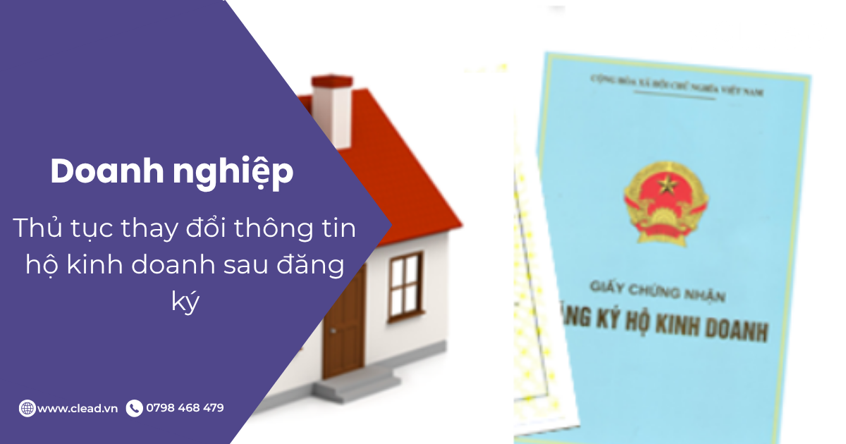 Thủ tục thay đổi thông tin hộ kinh doanh sau đăng ký