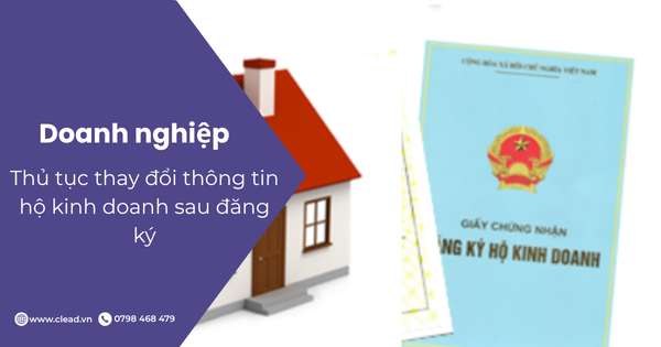 Thủ tục thay đổi thông tin hộ kinh doanh sau đăng ký