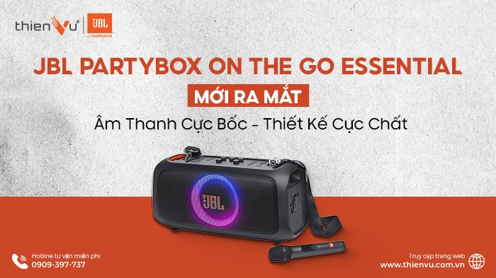 JBL Partybox On The Go Essential Mới Ra Mắt – Âm Thanh Cực Bốc, Thiết Kế Cực Chất