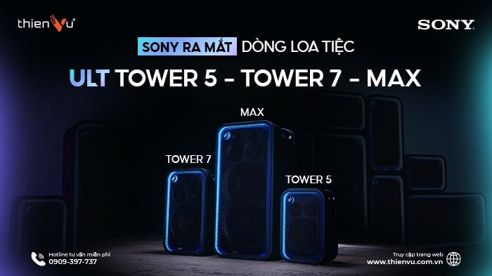 Sony Ra Mắt Dòng Loa Tiệc ULT Tower Đột Phá Bass 360 Độ Và Cổng DJ