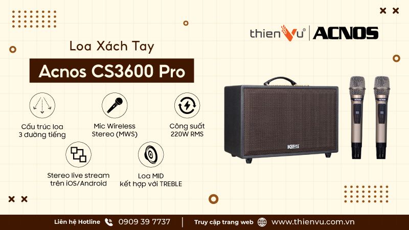 Loa Xách Tay Acnos CS3600 Pro