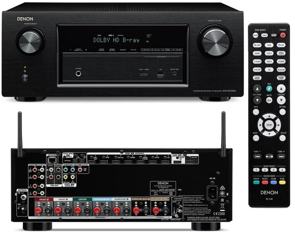 Amply xem phim Denon AVR-X2100W chính hãng