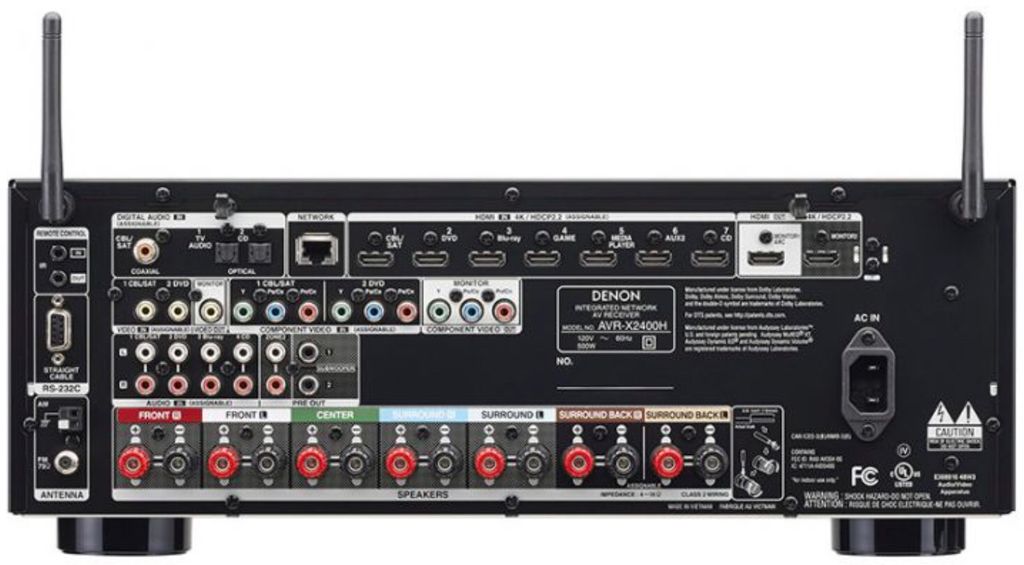 Amply xem phim Denon AVR-X2400H chính hãng