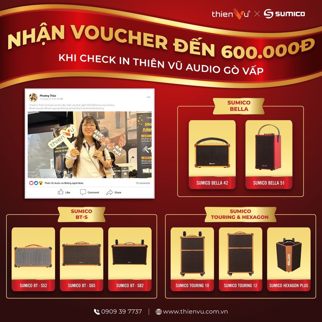 check in nhan voucher mua loa karaoke di dong sumico