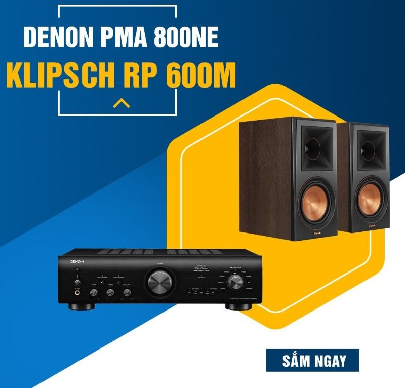Dàn nghe nhạc 2 kênh NN61-TV cổ điển (Loa  Klipsch RP-600M & amply Denon PMA 800NE)