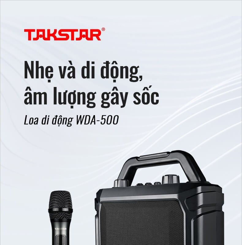 loa-tro-giang-xach-tay-takstar-wda-500-micro-khong-day-cam-tay