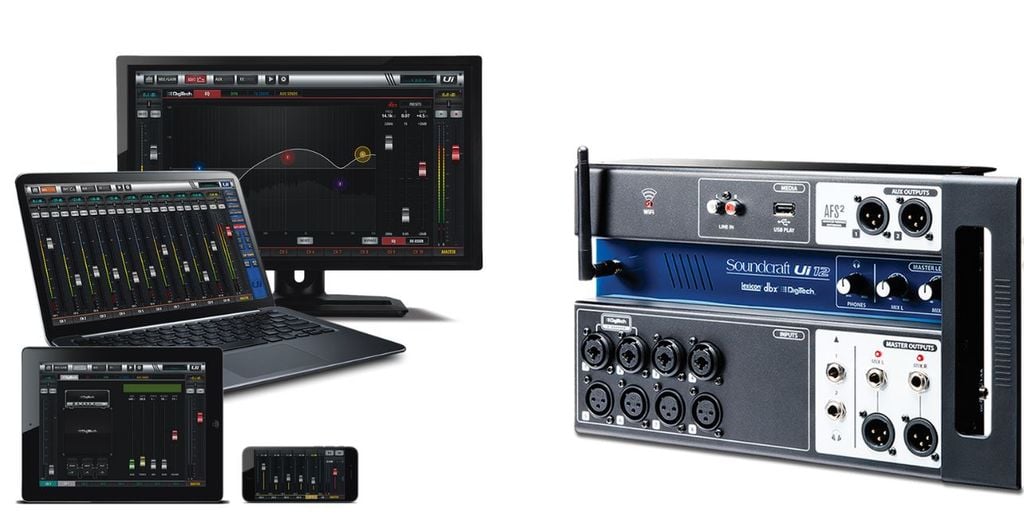 bộ trộn âm thanh soundcraft ui12