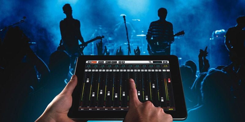 mixer digital di dong soundcraft ui12 wifi tien loi