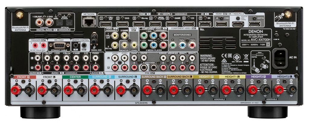 cong ket noi phia sau amply denon avc x4700h