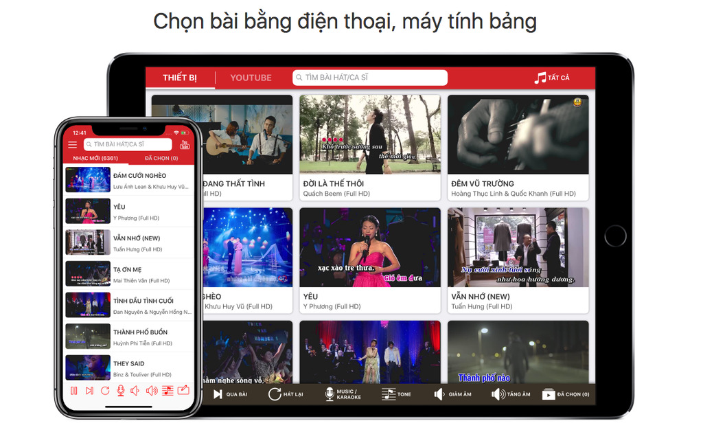 tính năng hát karaoke hiện đại