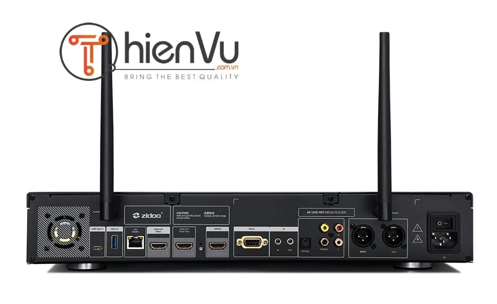 mặt sau zidoo x20 pro