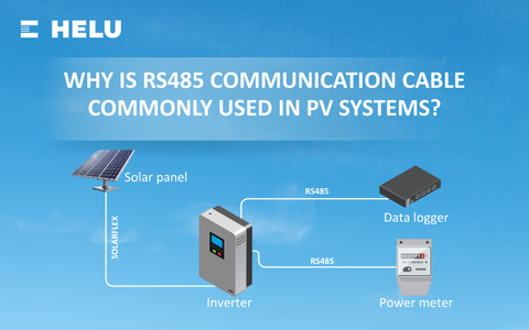 Why is RS485 communication cable commonly used in PV systems?