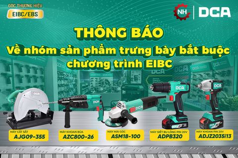 THÔNG BÁO VỀ NHÓM SẢN PHẨM TRƯNG BÀY BẮT BUỘC CHƯƠNG TRÌNH EIBC