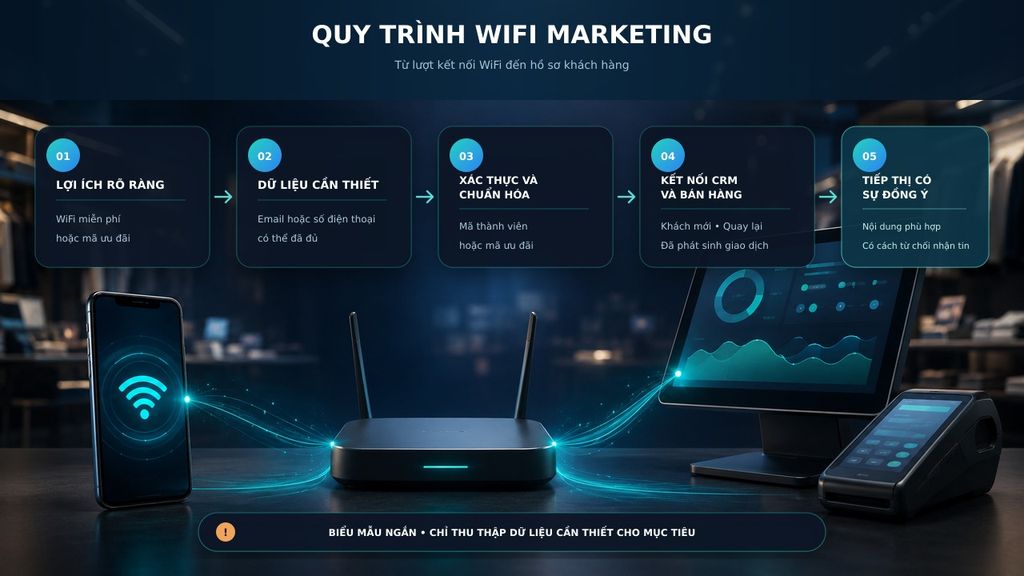 WiFi Marketing là gì? Cách biến lượt kết nối thành dữ liệu khách hàng