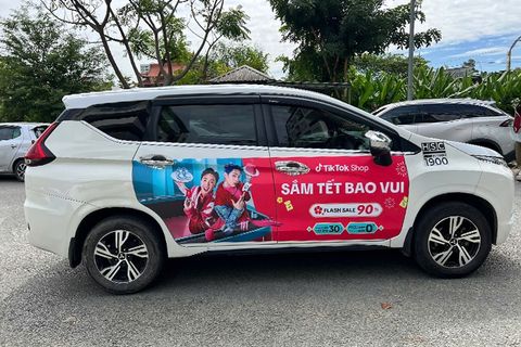 Quảng cáo wrapping Grab