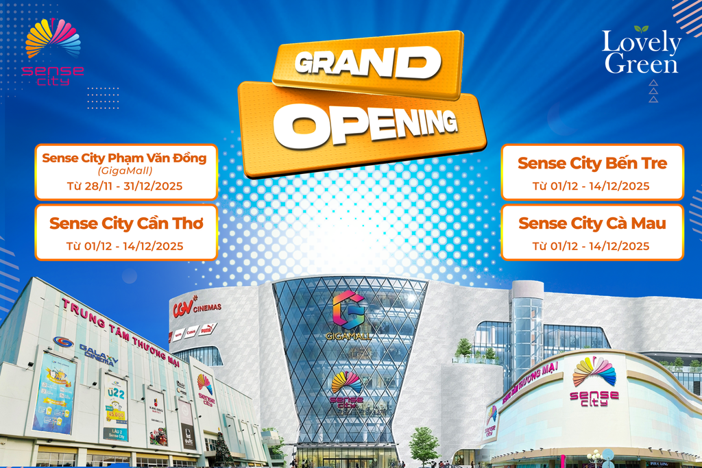 GRAND OPENING - HÀNG LOẠT THƯƠNG HIỆU QUỐC TẾ ĐÃ CÓ MẶT TẠI GIGAMALL PHẠM VĂN ĐỒNG