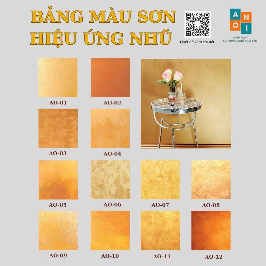 Sơn Hiệu Ứng Nhũ Ánh Kim Aoni Metal -Xu Hướng Sơn Trang Trí Luxury 2026