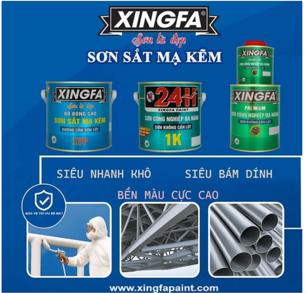 BẢNG MÀU SƠN SẮT MẠ KẼM XINFA CHÍNH HÃNG