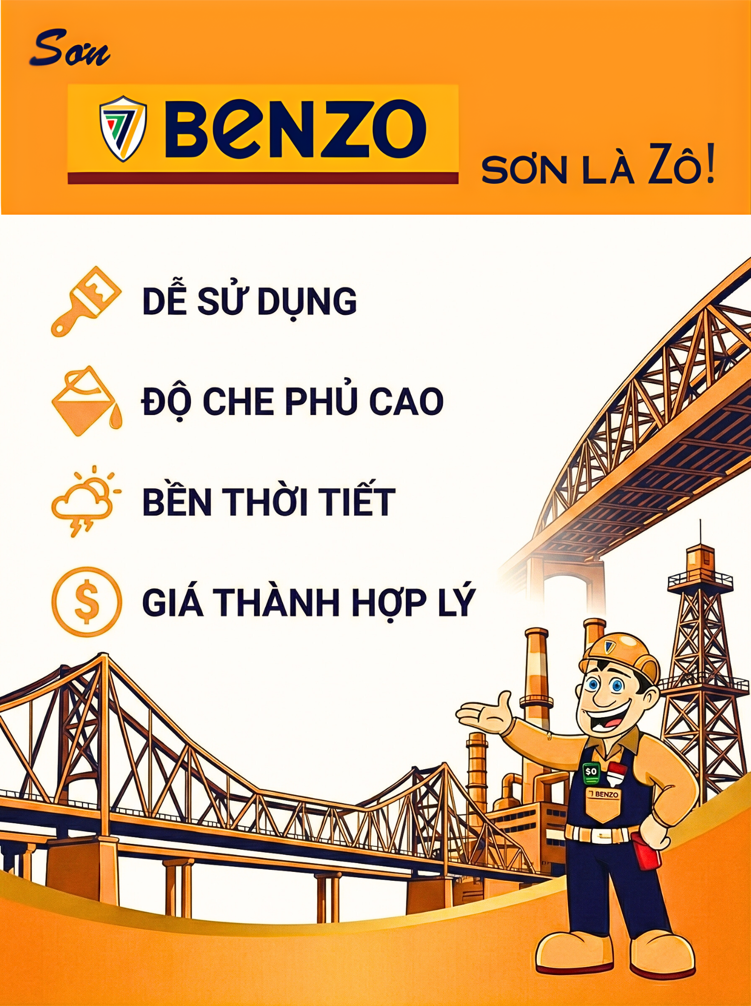 BẢNG MÀU SƠN BENZO