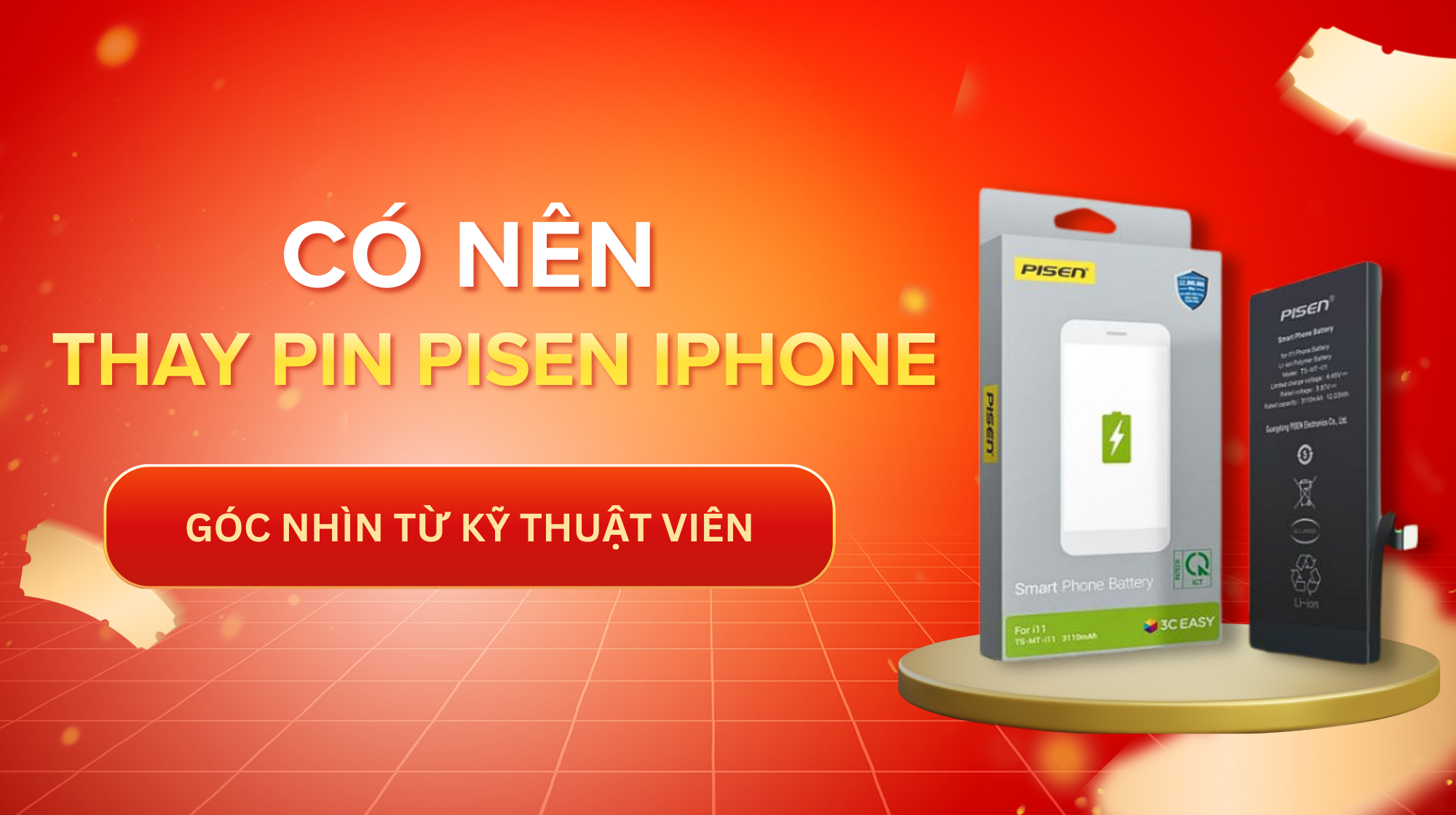 Có Nên Thay Pin Pisen Cho iPhone Không? Đánh Giá Chi Tiết Từ Kỹ Thuật Viên Sửa Táo