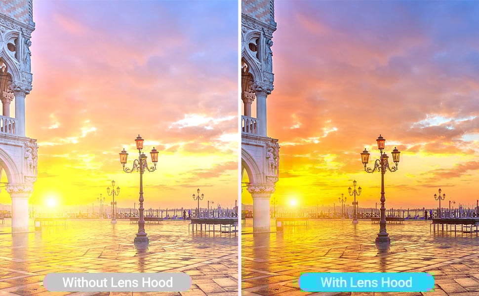 Sử dụng Lens Hood trong điều kiện ánh sáng mạnh