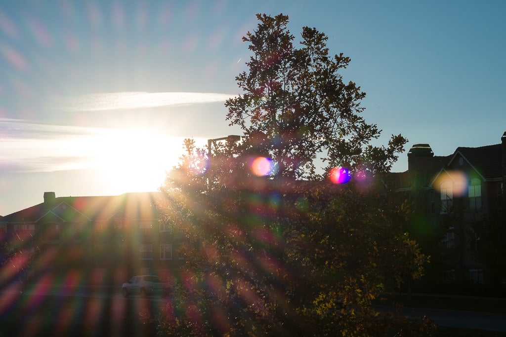 Hiện tượng Flare do không sử dụng Lens Hood