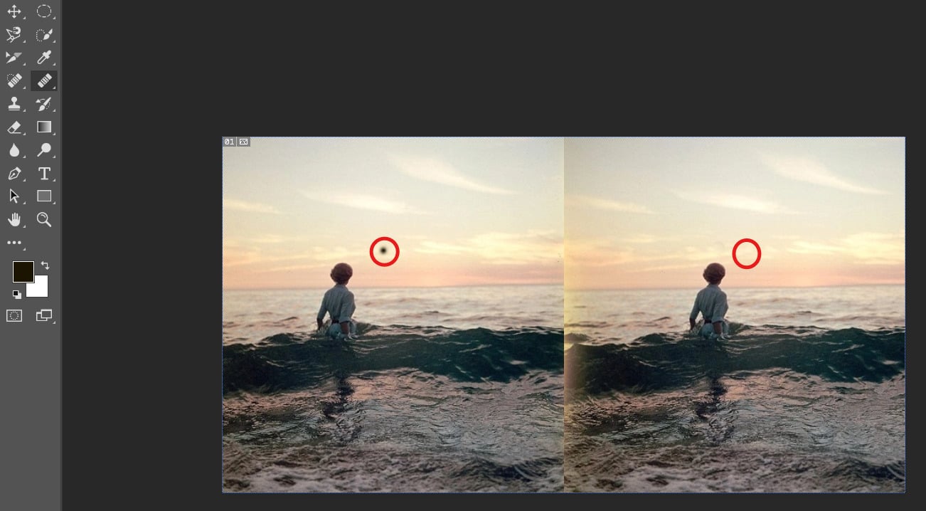 Công cụ Healing Brush trong Photoshop