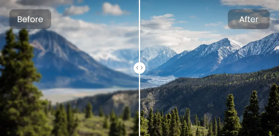 Chất lượng hình ảnh được nâng cấp hơn sau khi chỉnh sửa qua AI