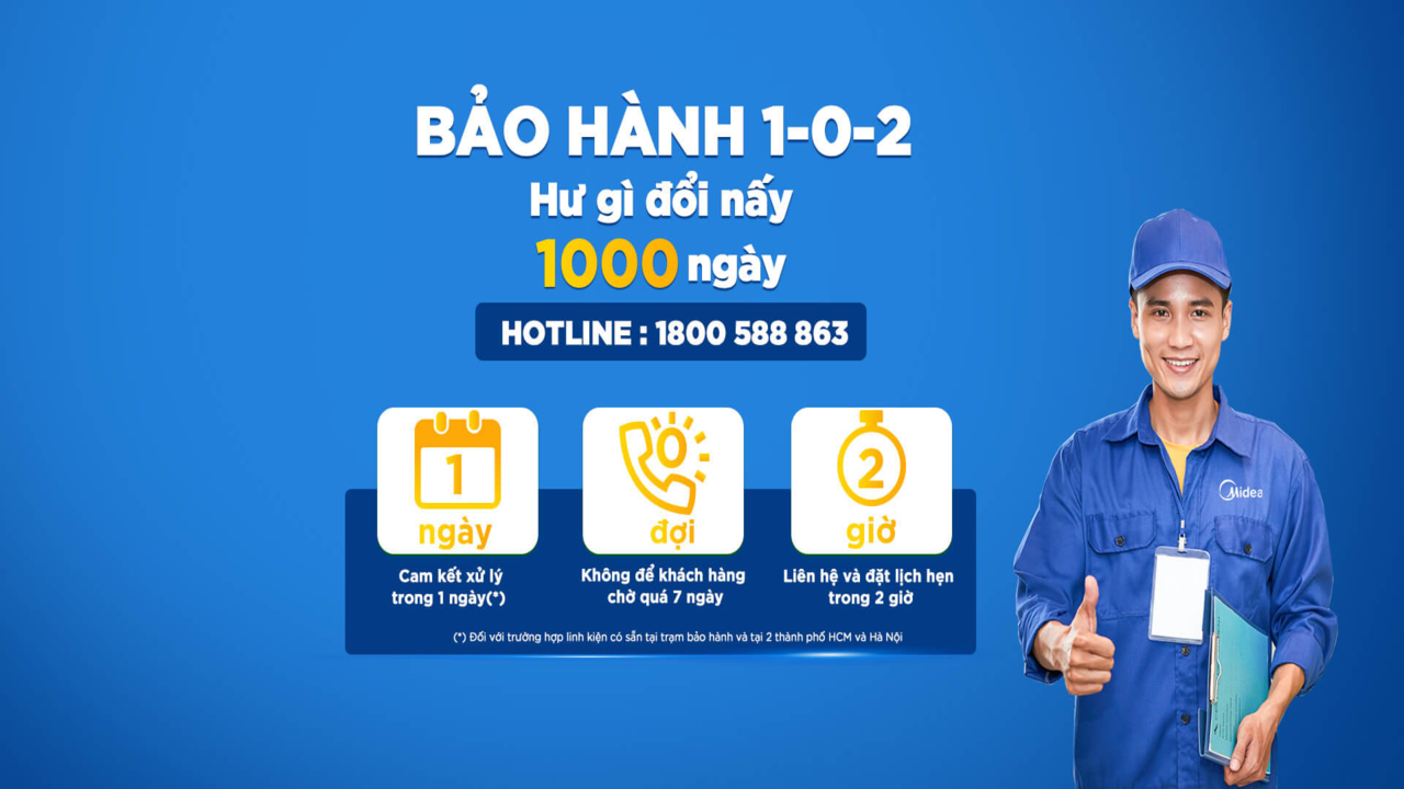 Chính sách bảo hành Midea