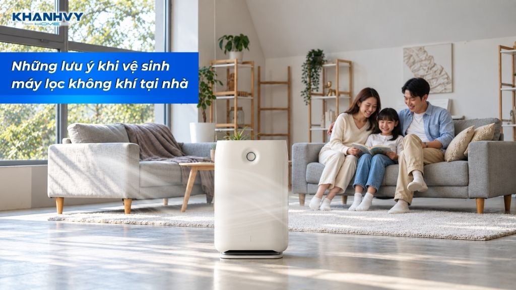 Những điều cần lưu ý khi vệ sinh máy lọc không khí tại nhà