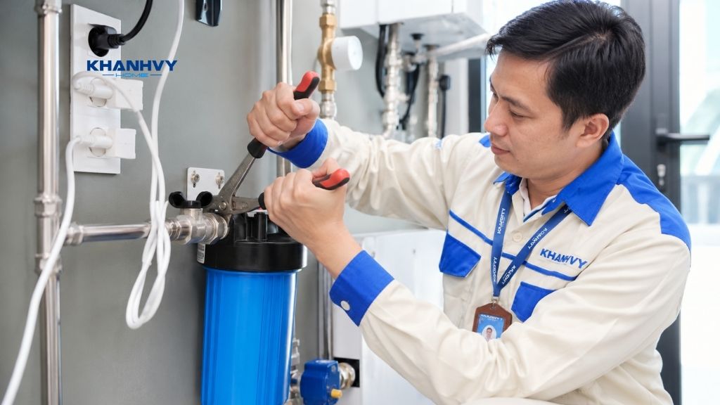 quy trình dịch vụ sửa chữa máy lọc nước tại Khánh Vy Home