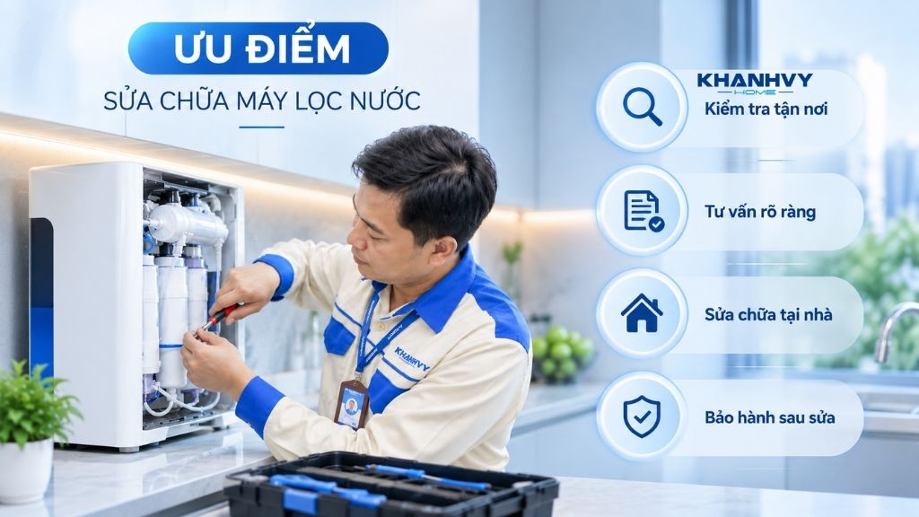 ưu điểm sửa máy lọc nước tại Khánh Vy Home