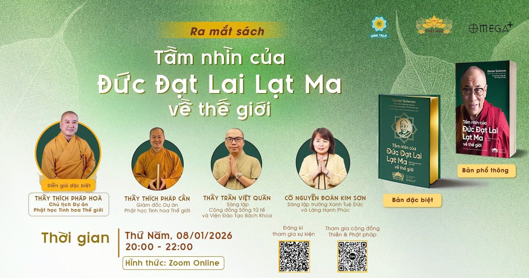 RA MẮT SÁCH ONLINE : TẦM NHÌN CỦA ĐỨC ĐẠT LAI LẠT MA VỀ THẾ GIỚI