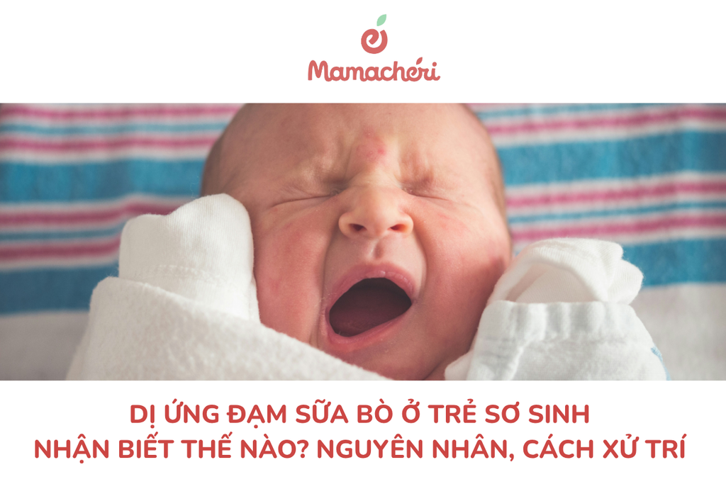 Dị ứng đạm sữa bò ở trẻ sơ sinh nhận biết thế nào? Nguyên nhân, cách xử trí