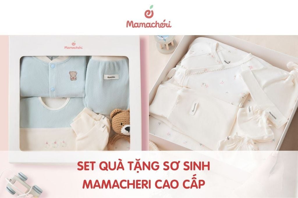 Set quà tặng sơ sinh Mamacheri cao cấp - Lựa chọn tinh tế & ý nghĩa