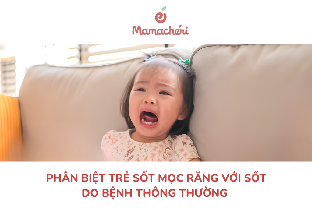 Phân biệt trẻ sốt mọc răng với sốt do bệnh thông thường